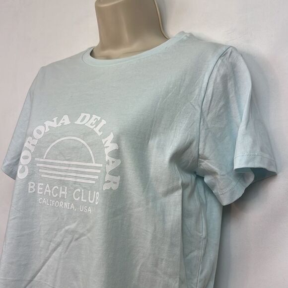 Charlie Holiday Baby Blue Corona Del Mar beach club everyday tee size 4 NWT - Picture 6 of 14